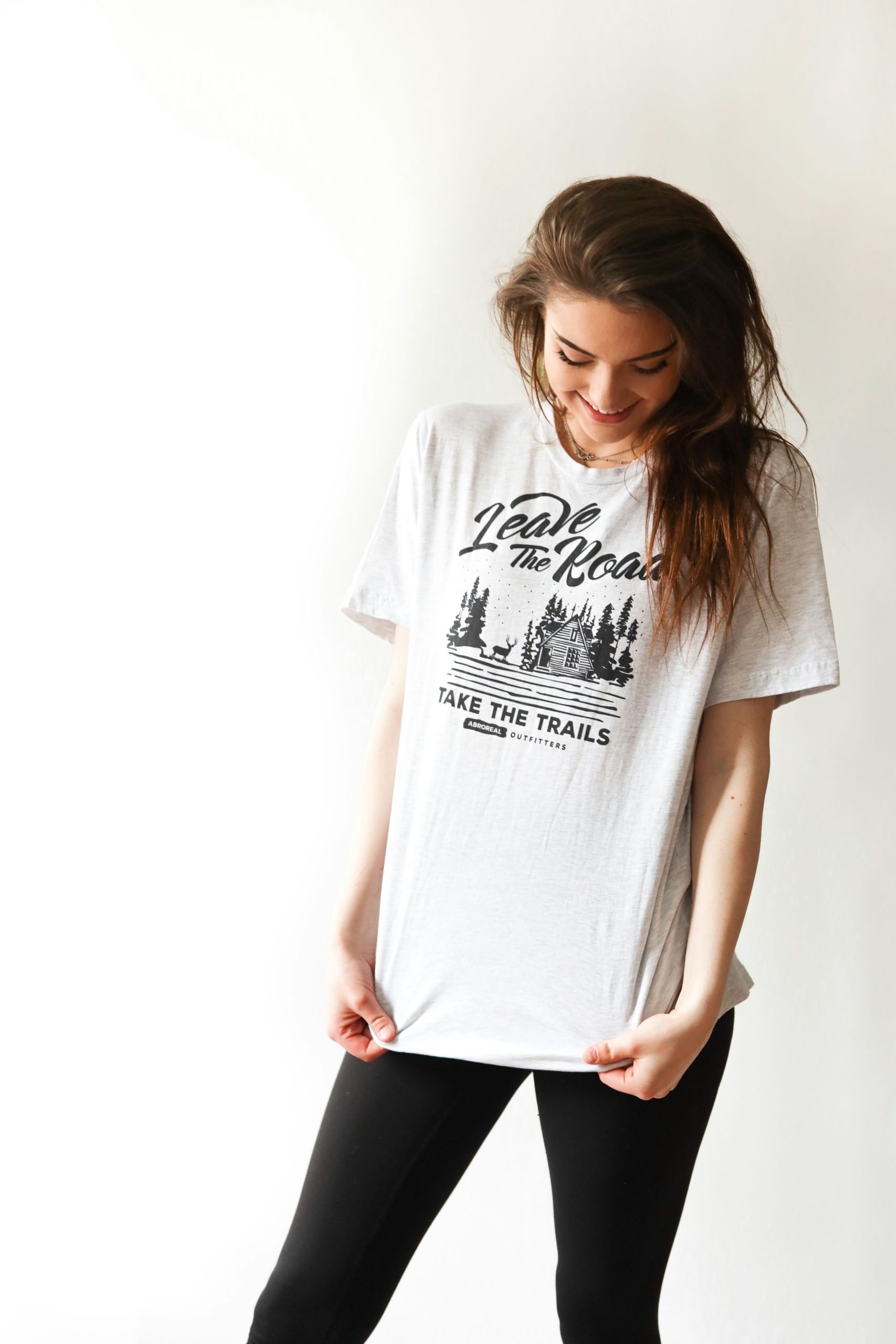 TSHIRT POUR FEMME BLANC 'LEAVE THE ROAD'